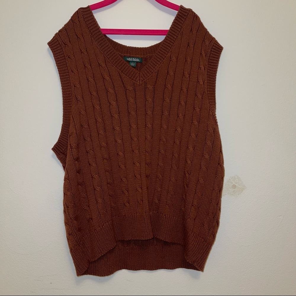 Wild Fable copper brown sweater vest
